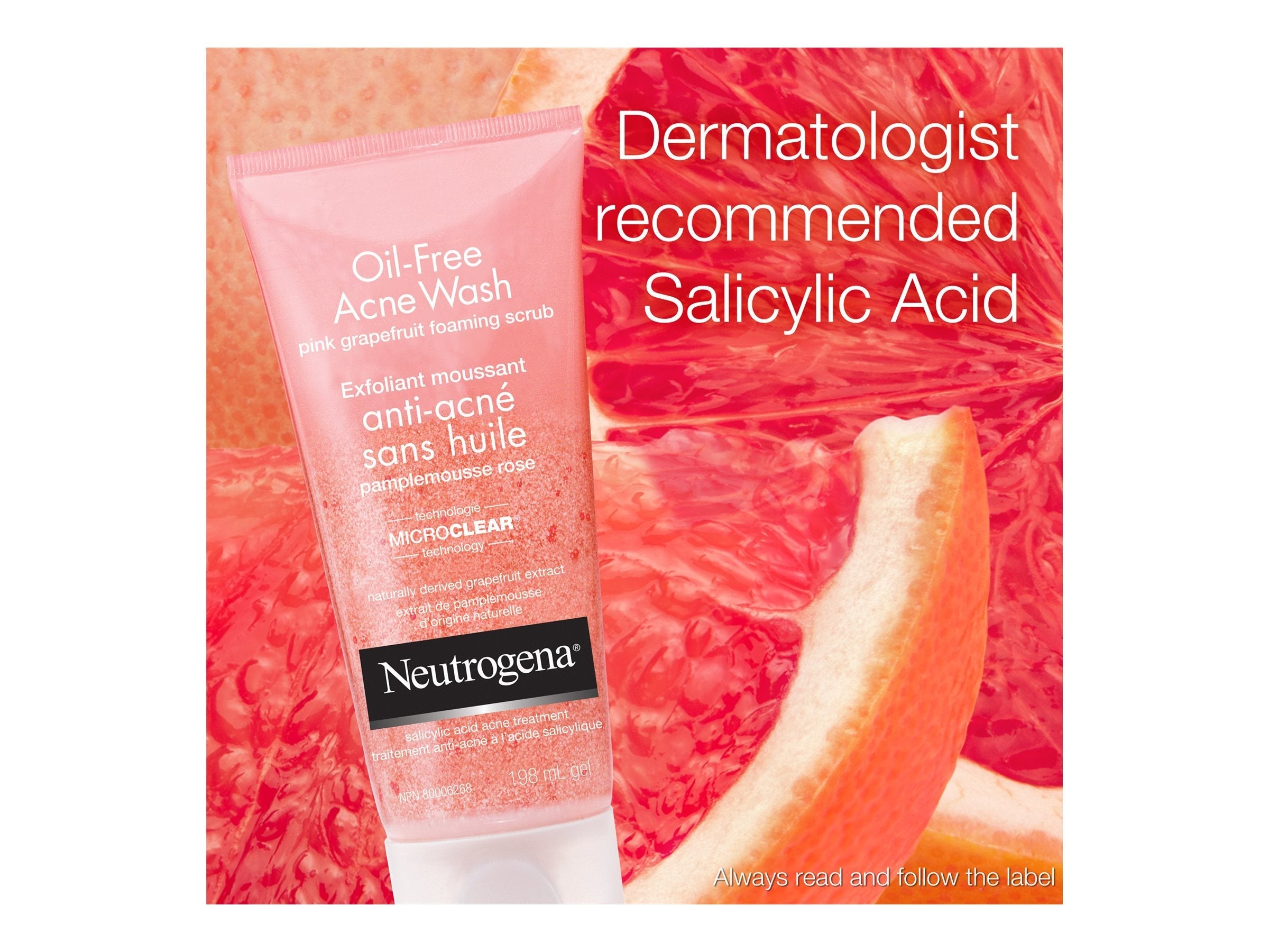 Neutrogena Oil-Free Acne Wash Pink Grapefruit Foaming